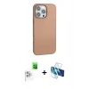 MARSİLYAN™- iPhone 16 Pro Max Kılıf Zirve Modern Prime - Siyah 3D Antistatik Seramik Nano Ekran Koruyucu + Raze Metal Kamera Lens - BZ