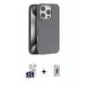 MARSİLYAN™- iPhone 16 Pro Max Kılıf Zirve Modern Prime - Siyah Bilvis 3D Cam Ekran Koruyucu + Bilvis Titan Kamera Lens - TMGI