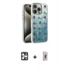 MARSİLYAN™- iPhone 16 Pro Max Kılıf Zirve Modern Prime - Siyah Bilvis 3D Cam Ekran Koruyucu + PVD Metal Kamera Lens - GD