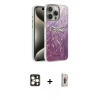 MARSİLYAN™- iPhone 16 Pro Max Kılıf Zirve Modern Prime - Siyah Bilvis 3D Cam Ekran Koruyucu + PVD Metal Kamera Lens - GD