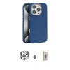MARSİLYAN™- iPhone 16 Pro Max Kılıf Zirve Modern Prime - Siyah Bilvis 3D Cam Ekran Koruyucu + Pers Alüminyum Kamera Lens - GI