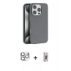 MARSİLYAN™- iPhone 16 Pro Max Kılıf Zirve Modern Prime - Siyah Bilvis 3D Cam Ekran Koruyucu + Pers Alüminyum Kamera Lens - GS