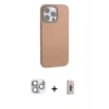 MARSİLYAN™- iPhone 16 Pro Max Kılıf Zirve Modern Prime - Siyah Bilvis 3D Cam Ekran Koruyucu + Pers Alüminyum Kamera Lens - GS