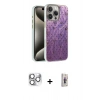 MARSİLYAN™- iPhone 16 Pro Max Kılıf Zirve Modern Prime - Siyah Bilvis 3D Cam Ekran Koruyucu + Pers Alüminyum Kamera Lens - GS