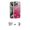 MARSİLYAN™- iPhone 16 Pro Max Kılıf Zirve Modern Prime - Siyah Bilvis 3D Cam Ekran Koruyucu + Pers Alüminyum Kamera Lens - GS
