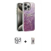 MARSİLYAN™- iPhone 16 Pro Max Kılıf Zirve Modern Prime - Siyah Bilvis 3D Cam Ekran Koruyucu + Pers Alüminyum Kamera Lens - GS