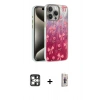 MARSİLYAN™- iPhone 16 Pro Max Kılıf Zirve Modern Prime - Siyah Bilvis 3D Cam Ekran Koruyucu + PVD Metal Kamera Lens - GS