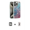 MARSİLYAN™- iPhone 16 Pro Max Kılıf Zirve Modern Prime - Siyah Bilvis 3D Cam Ekran Koruyucu + PVD Metal Kamera Lens - GS