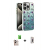 MARSİLYAN™- iPhone 16 Pro Max Kılıf Zirve Modern Prime - Siyah Bilvis 3D Cam Ekran Koruyucu + Natural Grey Raze Metal Kamera Lens