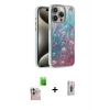MARSİLYAN™- iPhone 16 Pro Max Kılıf Zirve Modern Prime - Siyah Bilvis 3D Cam Ekran Koruyucu + Natural Grey Raze Metal Kamera Lens