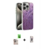 MARSİLYAN™- iPhone 16 Pro Max Kılıf Zirve Modern Prime - Siyah Bilvis 3D Cam Ekran Koruyucu + Natural Grey Raze Metal Kamera Lens