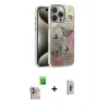 MARSİLYAN™- iPhone 16 Pro Max Kılıf Zirve Modern Prime - Siyah Bilvis 3D Cam Ekran Koruyucu + Natural Grey Raze Metal Kamera Lens