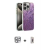 MARSİLYAN™- iPhone 16 Pro Max Kılıf Zirve Modern Prime - Siyah Bilvis 3D Cam Ekran Koruyucu + Pers Alüminyum Kamera Lens - GI