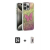 MARSİLYAN™- iPhone 16 Pro Max Kılıf Zirve Modern Prime - Siyah Bilvis 3D Cam Ekran Koruyucu + PVD Metal Kamera Lens - SH