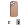 MARSİLYAN™- iPhone 16 Pro Max Kılıf Zirve Modern Prime - Siyah Bilvis 3D Mat Cam Ekran Koruyucu + PVD Metal Kamera Lens - GD