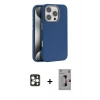 MARSİLYAN™- iPhone 16 Pro Max Kılıf Zirve Modern Prime - Siyah Bilvis 3D Mat Cam Ekran Koruyucu + PVD Metal Kamera Lens - GD