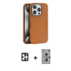 MARSİLYAN™- iPhone 16 Pro Max Kılıf Zirve Modern Prime - Siyah Bilvis 3D Mat Cam Ekran Koruyucu + PVD Metal Kamera Lens - GD
