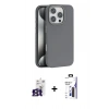 MARSİLYAN™- iPhone 16 Pro Max Kılıf Zirve Modern Prime - Siyah Bilvis 3X AR Hayalet Cam Ekran Koruyucu + Bilvis Titan Kamera Lens - TMGI