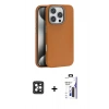 MARSİLYAN™- iPhone 16 Pro Max Kılıf Zirve Modern Prime - Siyah Bilvis 3X AR Hayalet Cam Ekran Koruyucu + PVD Metal Kamera Lens - SH