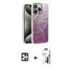 MARSİLYAN™- iPhone 16 Pro Max Kılıf Zirve Modern Prime - Siyah Bilvis 3X AR Hayalet Cam Ekran Koruyucu + PVD Metal Kamera Lens - GS