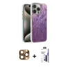 MARSİLYAN™- iPhone 16 Pro Max Kılıf Zirve Modern Prime - Siyah Bilvis 3X AR Hayalet Cam Ekran Koruyucu + Pers Alüminyum Kamera Lens - CLTM