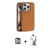 MARSİLYAN™- iPhone 16 Pro Max Kılıf Zirve Modern Prime - Siyah Bilvis 3X AR Hayalet Cam Ekran Koruyucu + PVD Metal Kamera Lens - GD
