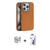 MARSİLYAN™- iPhone 16 Pro Max Kılıf Zirve Modern Prime - Siyah Bilvis 3X AR Hayalet Cam Ekran Koruyucu + Pers Alüminyum Kamera Lens - GS