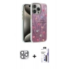 MARSİLYAN™- iPhone 16 Pro Max Kılıf Zirve Modern Prime - Siyah Bilvis 3X AR Hayalet Cam Ekran Koruyucu + Pers Alüminyum Kamera Lens - GI