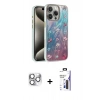 MARSİLYAN™- iPhone 16 Pro Max Kılıf Zirve Modern Prime - Siyah Bilvis 3X AR Hayalet Cam Ekran Koruyucu + Pers Alüminyum Kamera Lens - GS
