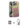 MARSİLYAN™- iPhone 16 Pro Max Kılıf Zirve Modern Prime - Siyah Bilvis 3X AR Hayalet Cam Ekran Koruyucu + PVD Metal Kamera Lens - GD
