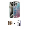 MARSİLYAN™- iPhone 16 Pro Max Kılıf Zirve Modern Prime - Siyah Bilvis 3X AR Hayalet Cam Ekran Koruyucu + Pers Alüminyum Kamera Lens - CLTM