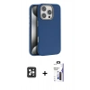 MARSİLYAN™- iPhone 16 Pro Max Kılıf Zirve Modern Prime - Siyah Bilvis 3X AR Hayalet Cam Ekran Koruyucu + PVD Metal Kamera Lens - SH