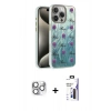 MARSİLYAN™- iPhone 16 Pro Max Kılıf Zirve Modern Prime - Siyah Bilvis 3X AR Hayalet Cam Ekran Koruyucu + Pers Alüminyum Kamera Lens - GS