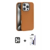 MARSİLYAN™- iPhone 16 Pro Max Kılıf Zirve Modern Prime - Siyah Bilvis 3X AR Hayalet Cam Ekran Koruyucu + PVD Metal Kamera Lens - GS