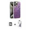 MARSİLYAN™- iPhone 16 Pro Max Kılıf Zirve Modern Prime - Siyah Bilvis 3X AR Hayalet Cam Ekran Koruyucu + PVD Metal Kamera Lens - GS
