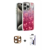 MARSİLYAN™- iPhone 16 Pro Max Kılıf Zirve Modern Prime - Siyah Bilvis 3X AR Hayalet Cam Ekran Koruyucu + Pers Alüminyum Kamera Lens - CLTM