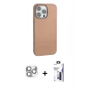 MARSİLYAN™- iPhone 16 Pro Max Kılıf Zirve Modern Prime - Siyah Bilvis 3X AR Hayalet Cam Ekran Koruyucu + Pers Alüminyum Kamera Lens - GS