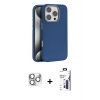 MARSİLYAN™- iPhone 16 Pro Max Kılıf Zirve Modern Prime - Siyah Bilvis 3X AR Hayalet Cam Ekran Koruyucu + Pers Alüminyum Kamera Lens - GS