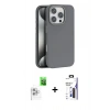 MARSİLYAN™- iPhone 16 Pro Max Kılıf Zirve Modern Prime - Siyah Bilvis 3X AR Hayalet Cam Ekran Koruyucu + Raze Metal Kamera Lens - BZ
