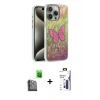 MARSİLYAN™- iPhone 16 Pro Max Kılıf Zirve Modern Prime - Siyah Bilvis 3X AR Hayalet Cam Ekran Koruyucu + Raze Metal Kamera Lens - SH