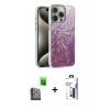 MARSİLYAN™- iPhone 16 Pro Max Kılıf Zirve Modern Prime - Siyah Bilvis 3X AR Hayalet Cam Ekran Koruyucu + Raze Metal Kamera Lens - SH