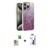 MARSİLYAN™- iPhone 16 Pro Max Kılıf Zirve Modern Prime - Siyah Bilvis 3X AR Hayalet Cam Ekran Koruyucu + Raze Metal Kamera Lens - NLGY