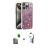 MARSİLYAN™- iPhone 16 Pro Max Kılıf Zirve Modern Prime - Siyah Bilvis 3X AR Hayalet Cam Ekran Koruyucu + Raze Metal Kamera Lens - SH