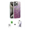 MARSİLYAN™- iPhone 16 Pro Max Kılıf Zirve Modern Prime - Siyah Bilvis 3X AR Hayalet Cam Ekran Koruyucu + Raze Metal Kamera Lens - BZ