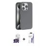 MARSİLYAN™- iPhone 16 Pro Max Kılıf Zirve Modern Prime - Siyah Bilvis 3X AR HD Cam Ekran Koruyucu + Bilvis Titan Kamera Lens - GS