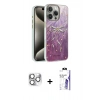MARSİLYAN™- iPhone 16 Pro Max Kılıf Zirve Modern Prime - Siyah Bilvis 3X AR HD Cam Ekran Koruyucu + Pers Alüminyum Kamera Lens - GS