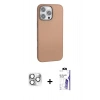 MARSİLYAN™- iPhone 16 Pro Max Kılıf Zirve Modern Prime - Siyah Bilvis 3X AR HD Cam Ekran Koruyucu + Pers Alüminyum Kamera Lens - GS