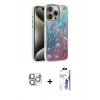 MARSİLYAN™- iPhone 16 Pro Max Kılıf Zirve Modern Prime - Siyah Bilvis 3X AR HD Cam Ekran Koruyucu + Pers Alüminyum Kamera Lens - GS