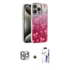 MARSİLYAN™- iPhone 16 Pro Max Kılıf Zirve Modern Prime - Siyah Bilvis 3X AR HD Cam Ekran Koruyucu + Pers Alüminyum Kamera Lens - GI