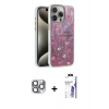 MARSİLYAN™- iPhone 16 Pro Max Kılıf Zirve Modern Prime - Siyah Bilvis 3X AR HD Cam Ekran Koruyucu + Pers Alüminyum Kamera Lens - GI
